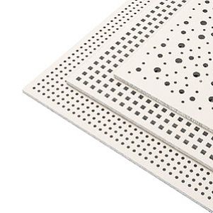 Кнауф-Акустик Knauf 12/25КВ-4ПК 2400х1200х12,5 блочная перфорация, белая
